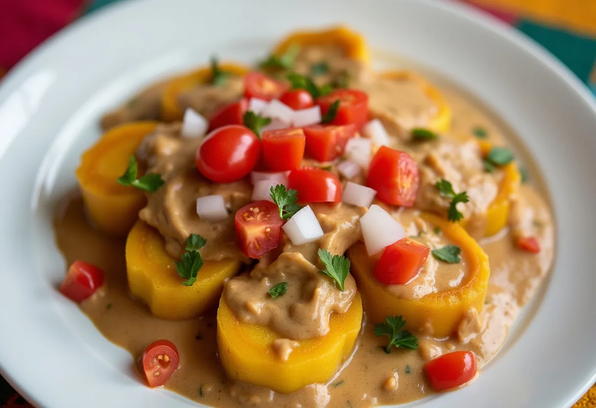 Matoke with Groundnut Sauce recipe image