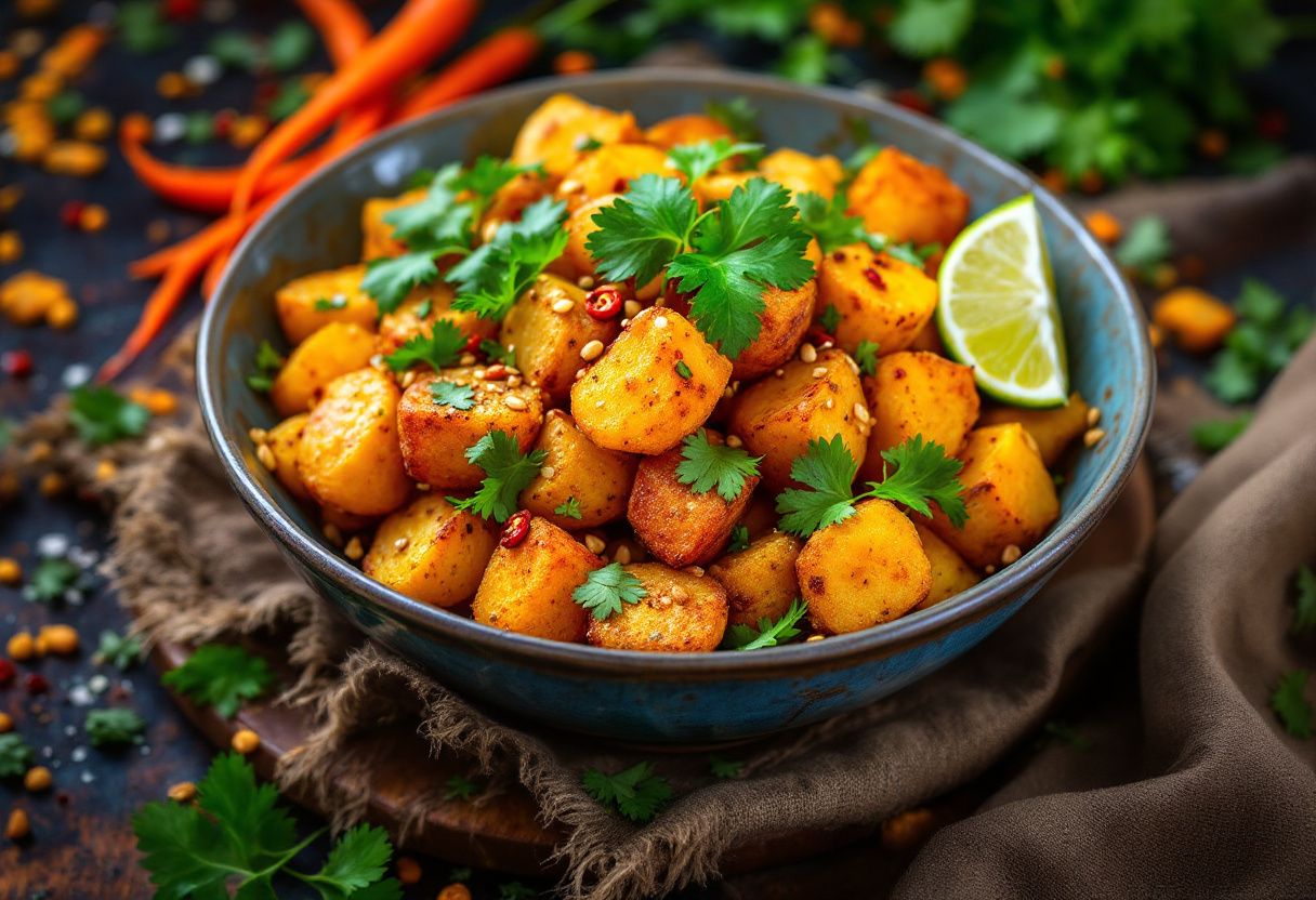 Mauritian Fire Potatoes recipe image