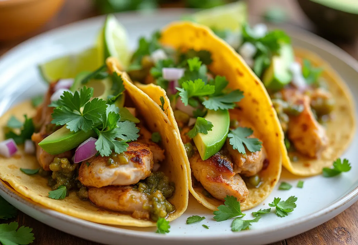 Melinda's Green Sauce Chicken Tacos