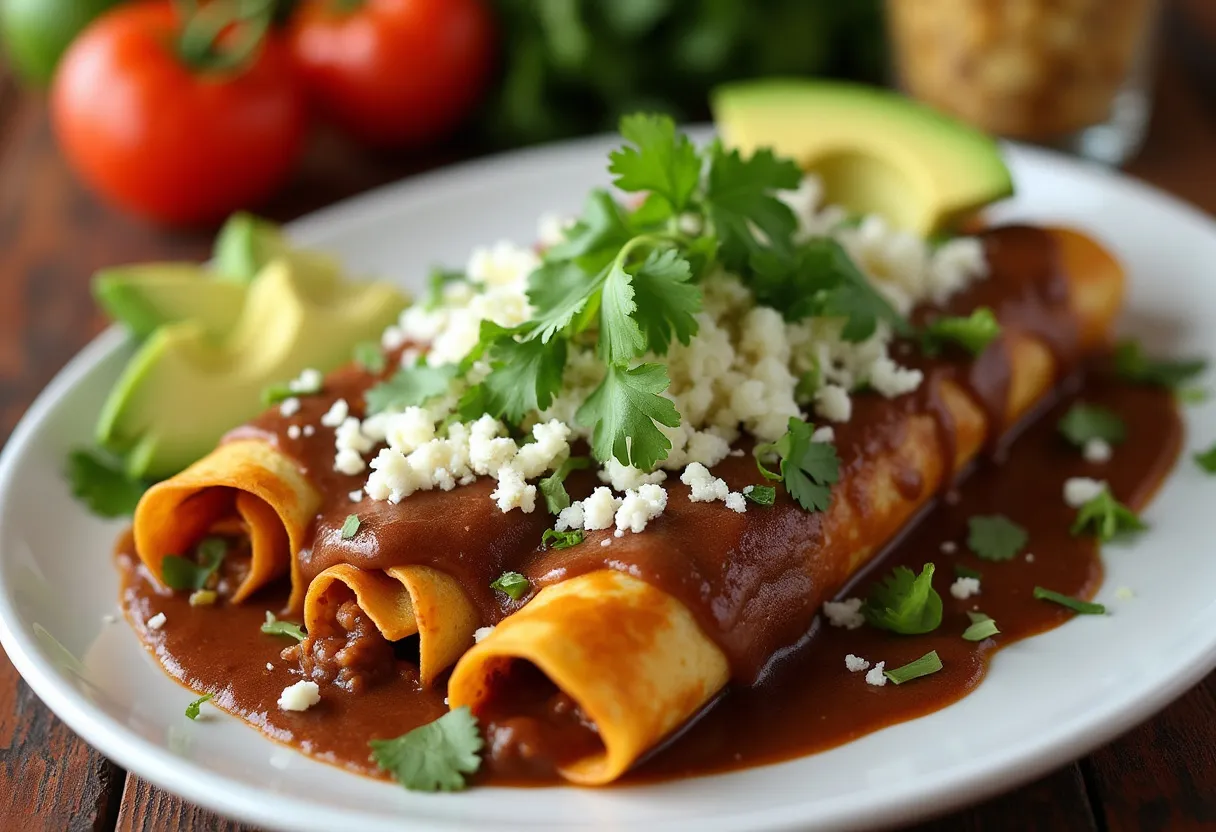 Mole Enchiladas