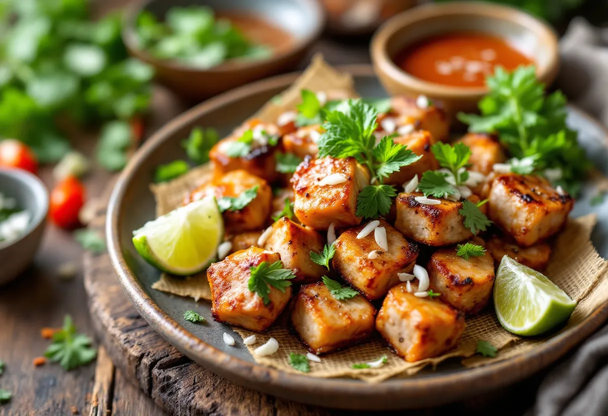 Nam Tok Pork Bites recipe image