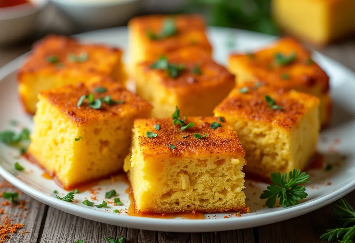 Nashville Hot Cornbread Squares recipe image