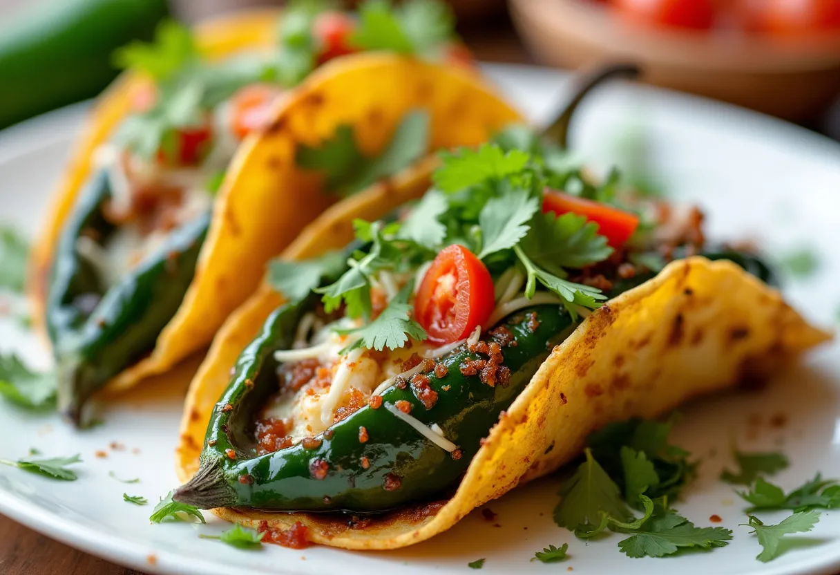 Oaxaca Poblano Tacos recipe image
