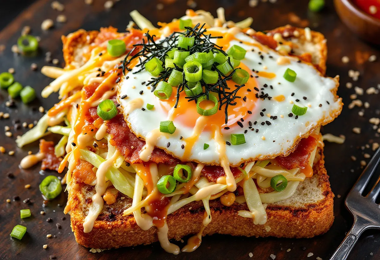 Okonomiyaki Toast recipe image