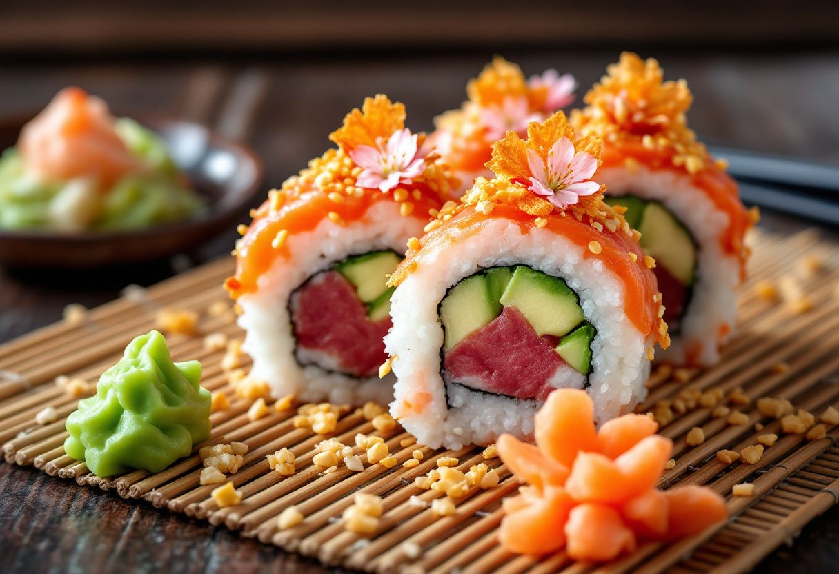 Osaka Sunset Sakura Roll recipe image