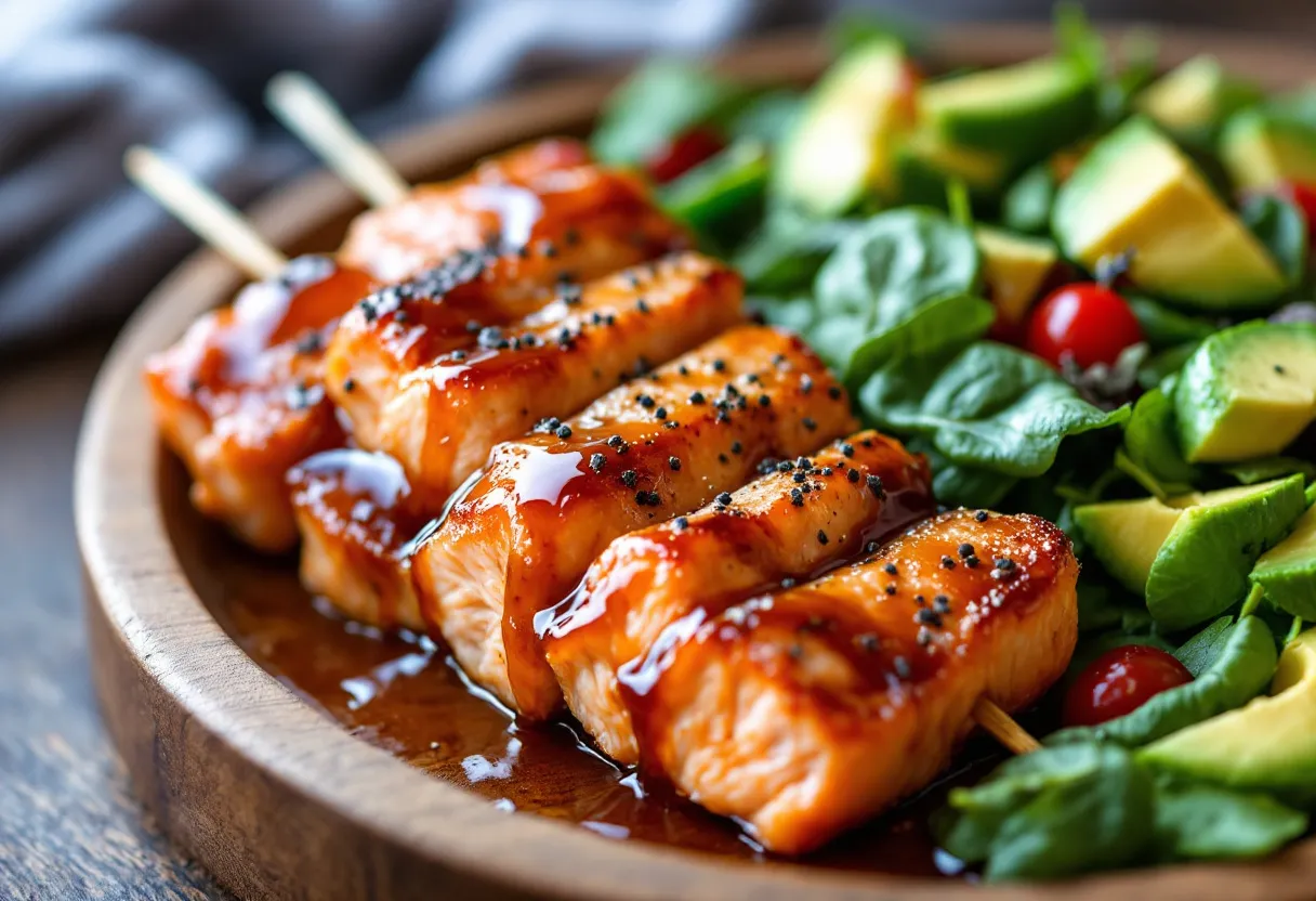 Pacific Maple Salmon Skewers