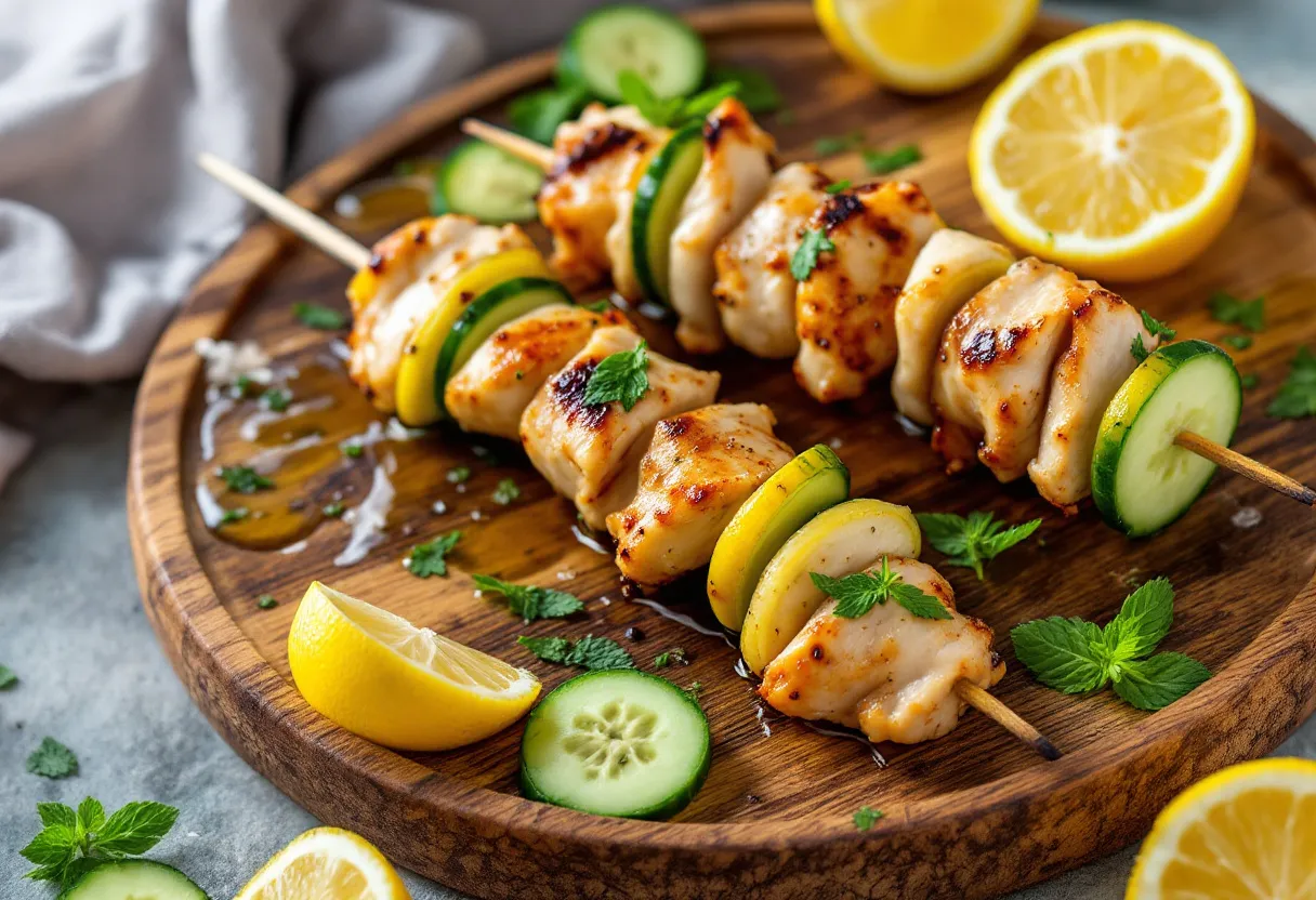 Penguin Isle Savory Yogurt Skewers recipe image