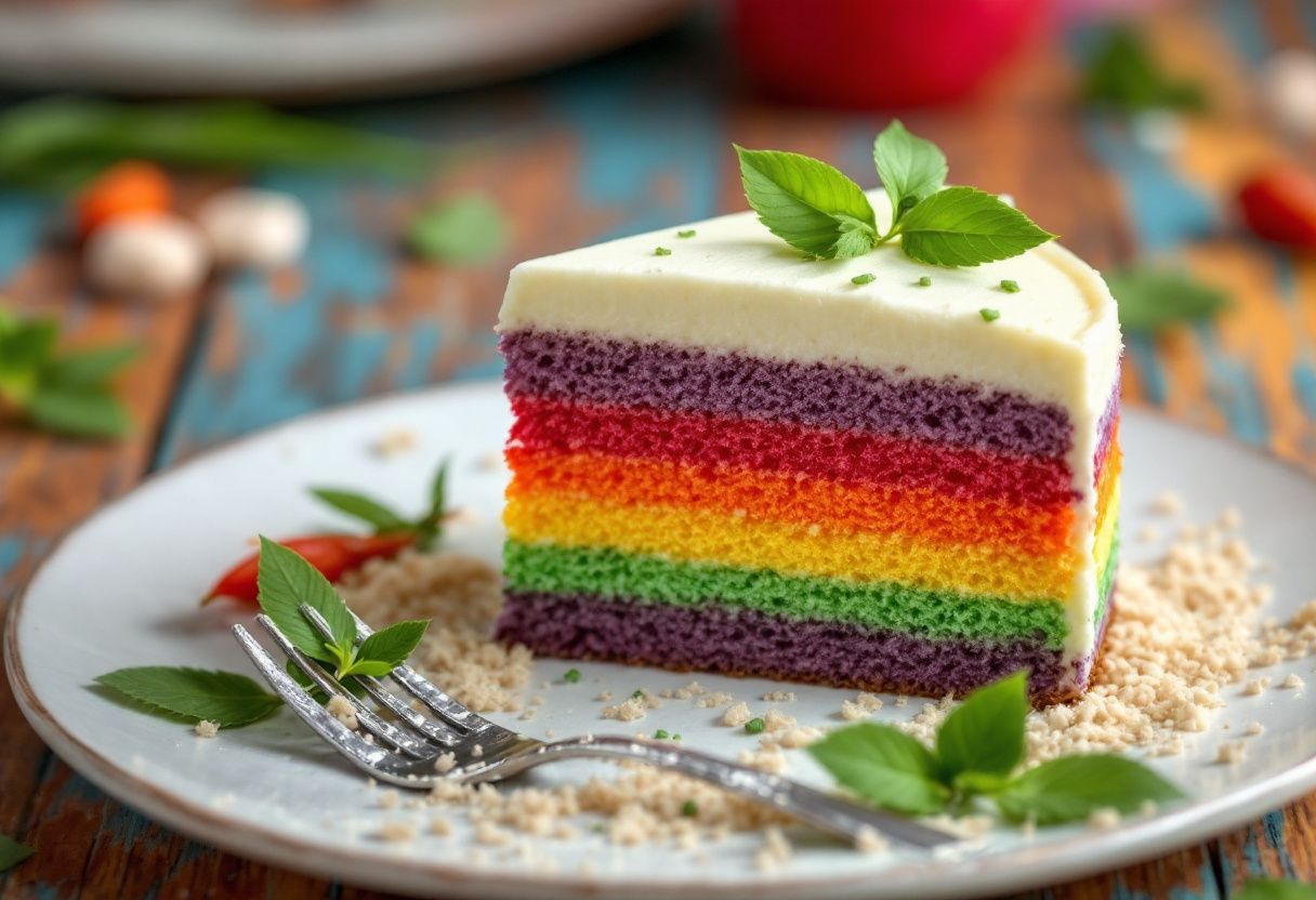 Peranakan Rainbow Layer Cake