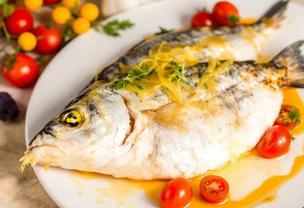 Poached Camargue Fish Medley recipe image