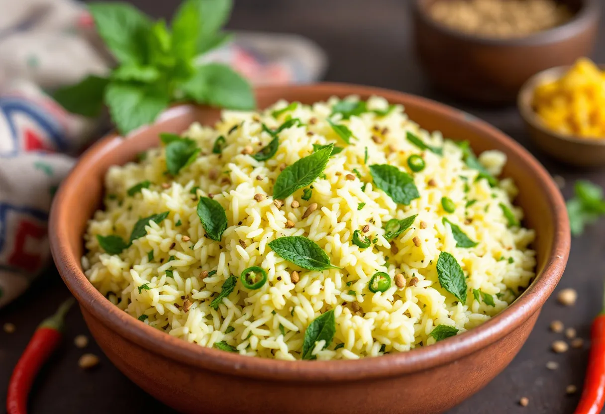 Pudina Pulao recipe image