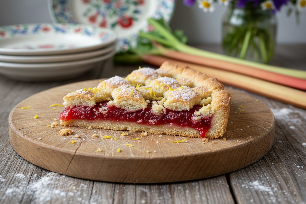 Rabarbaraterta recipe image