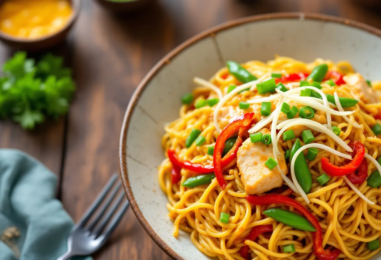 Saffron Peking Noodles recipe image