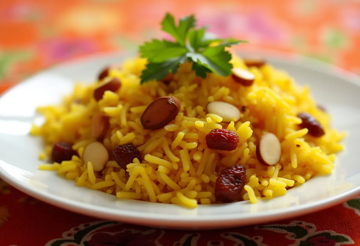 Saffron Sunset Rice recipe image