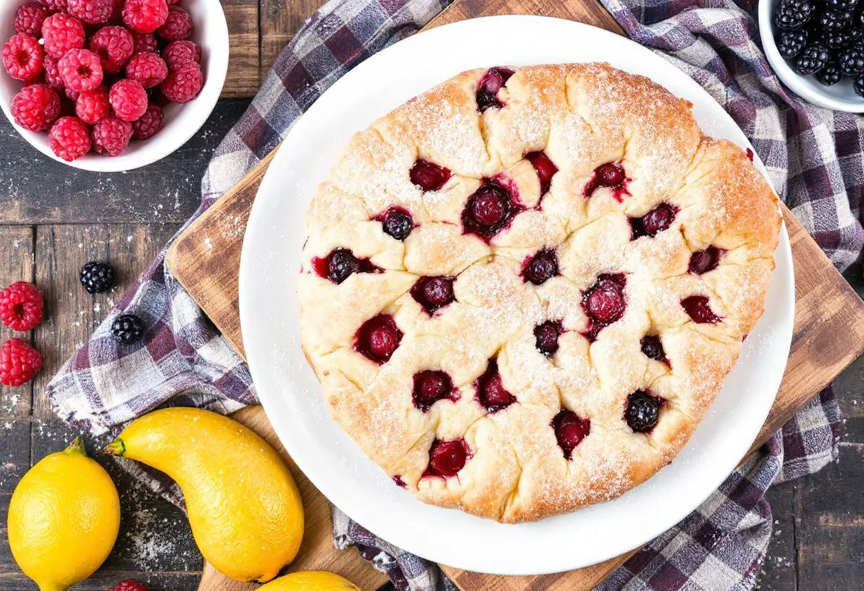 Saskatoon Bannock Bake recipe image