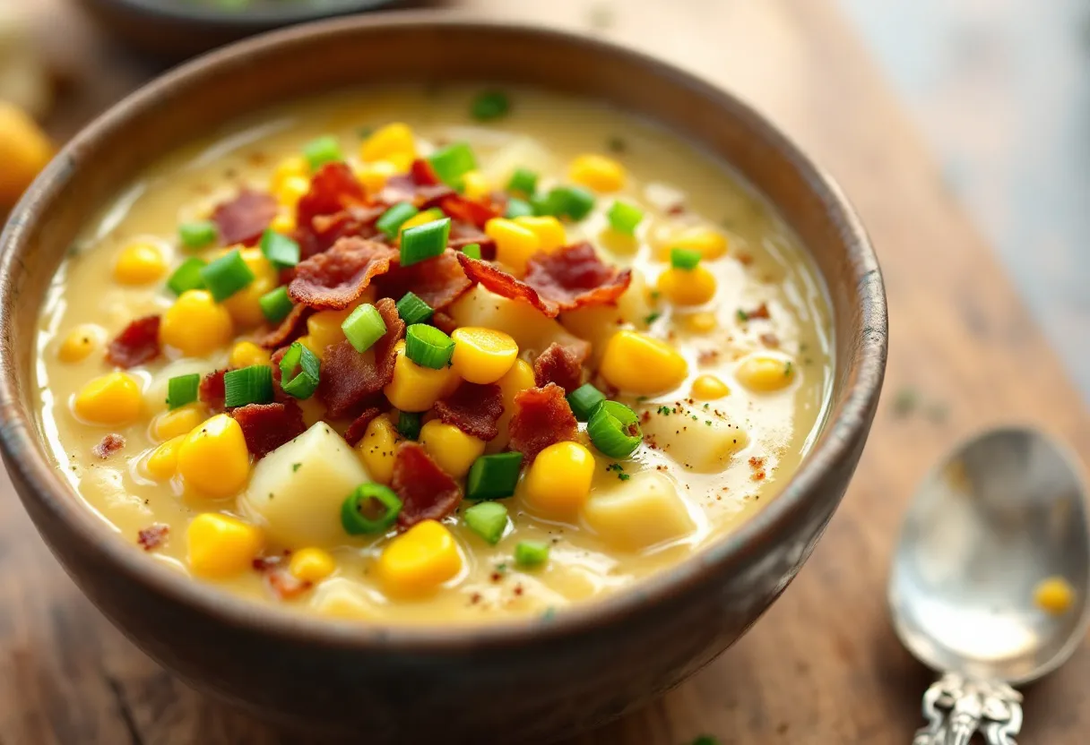 Savory Sweet Corn Chowder recipe image