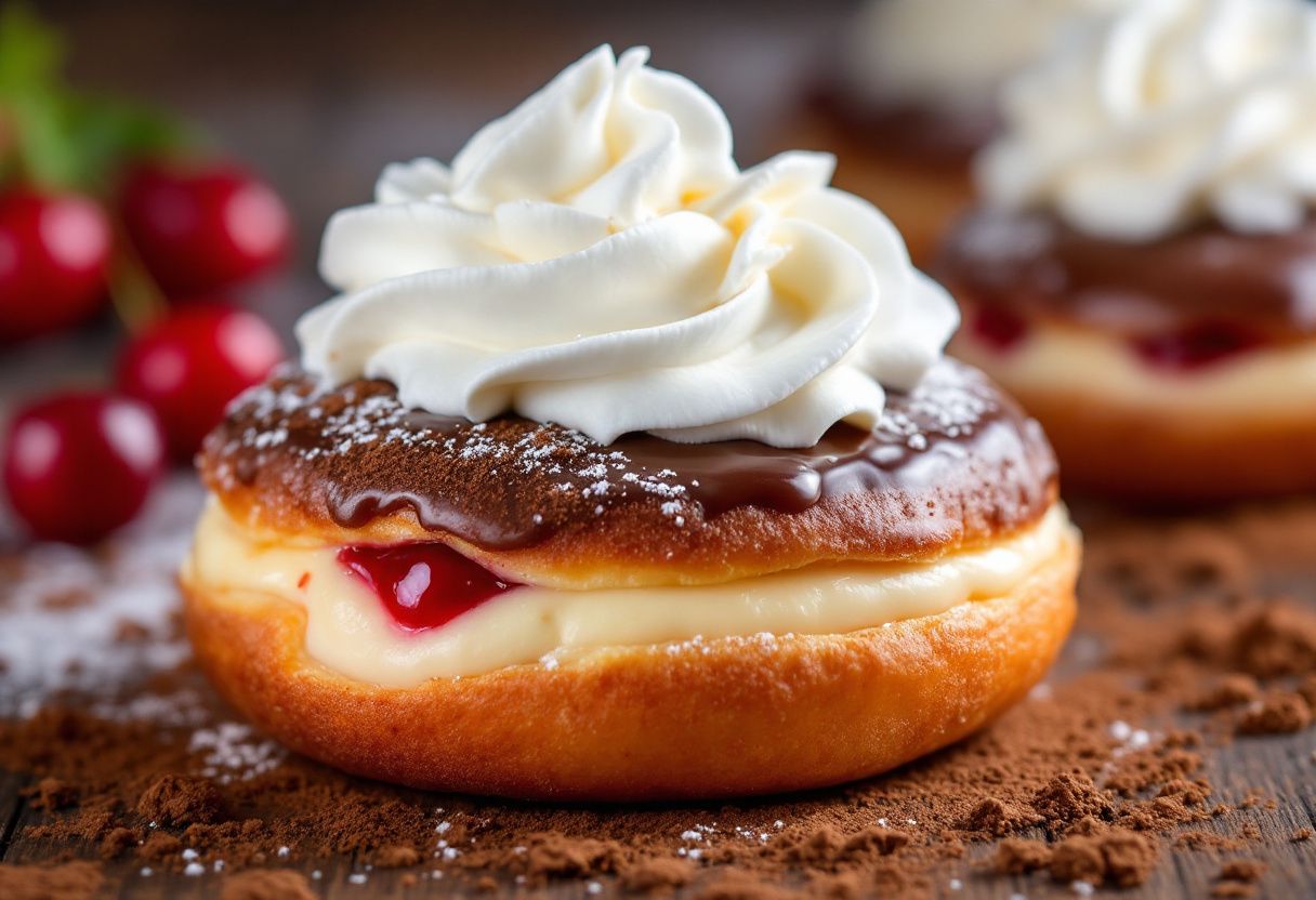 Schwarzwälder Kirsch Krapfen