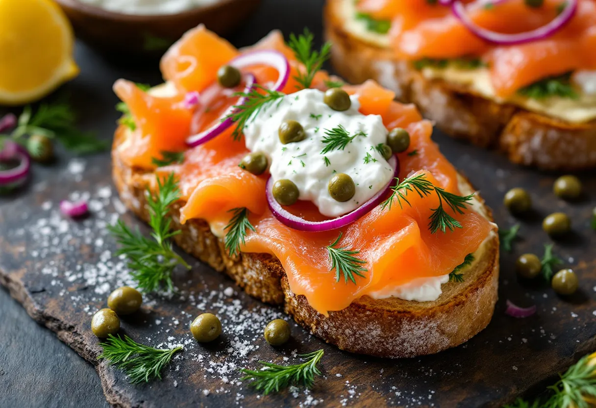 Smørrebrød med Røget Laks