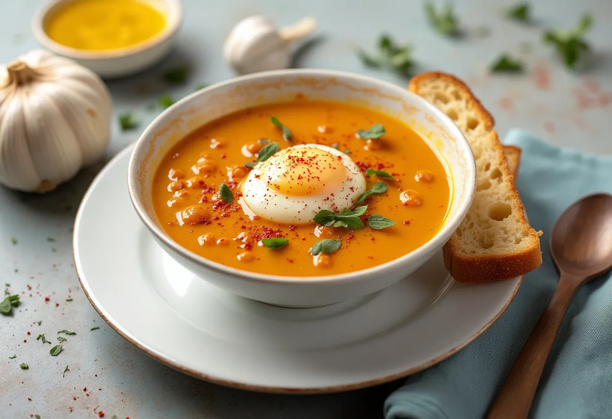 Sopa de Ajo Madrileña recipe image