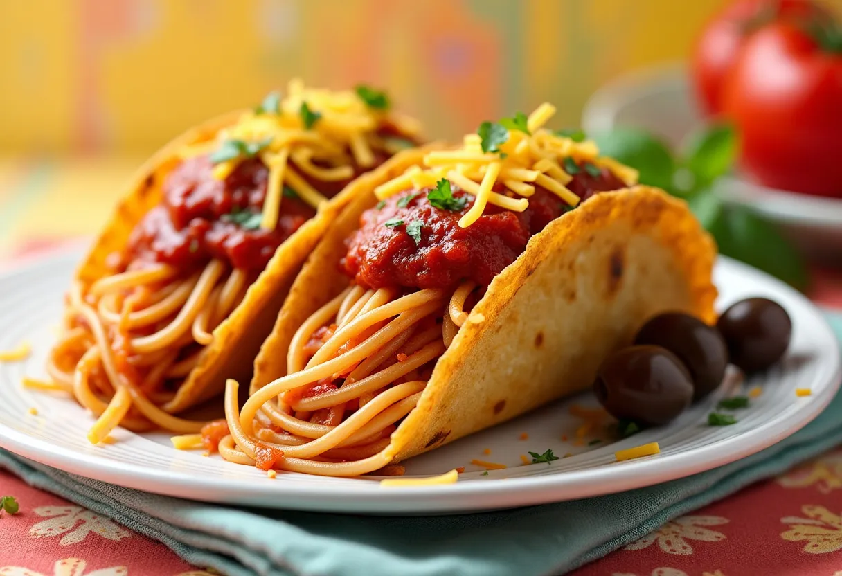 Spaghetti Tacos From Icarly Tv Show recipe image
