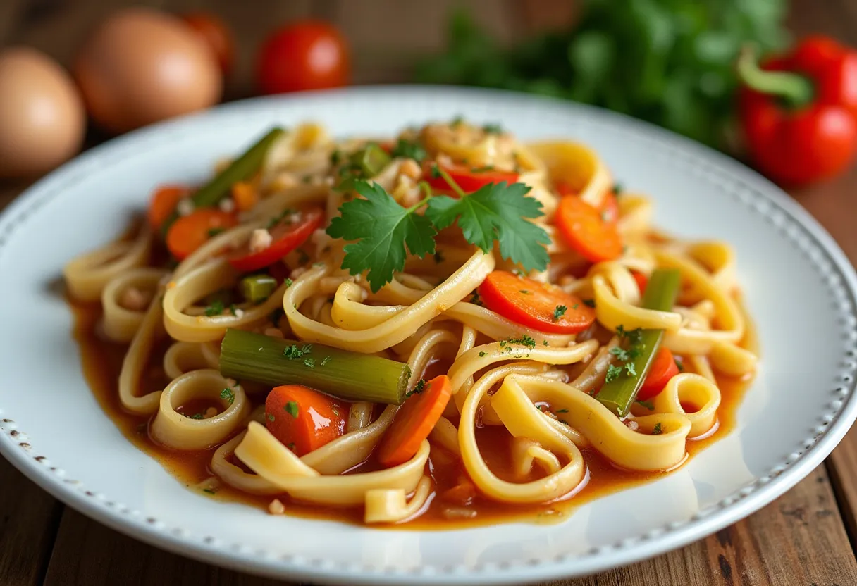 Spätzle Gemüsetopf recipe image