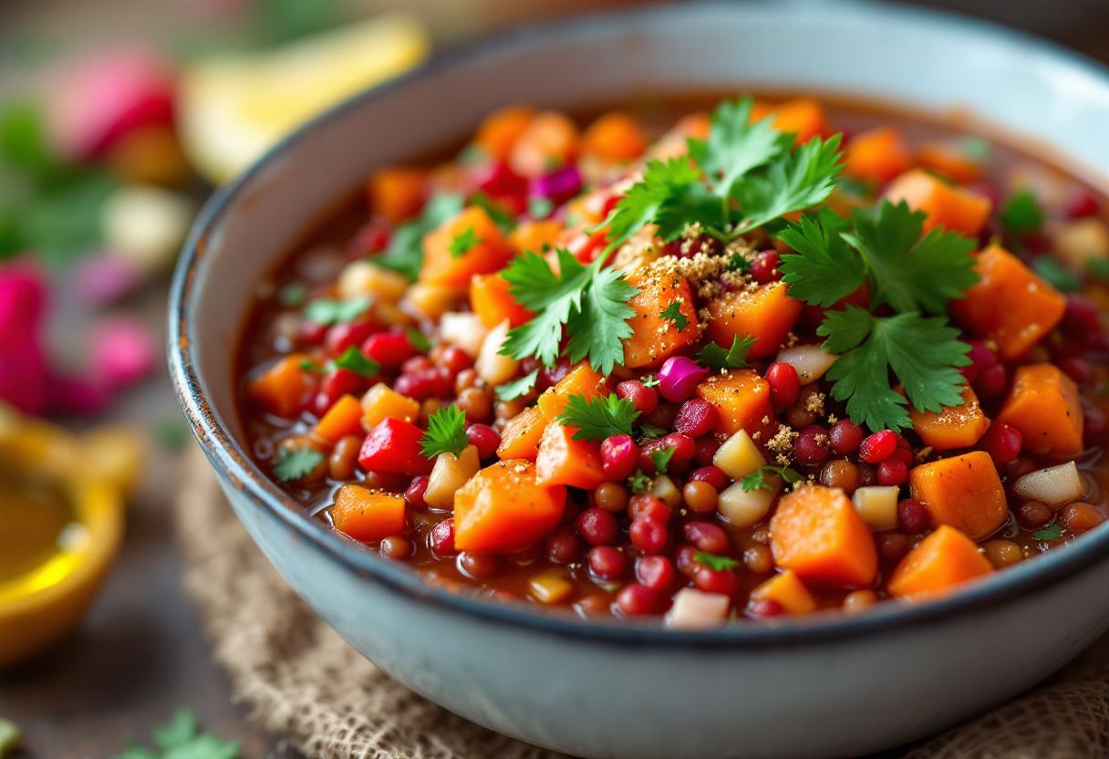 Sudanese Hibiscus Lentil Stew