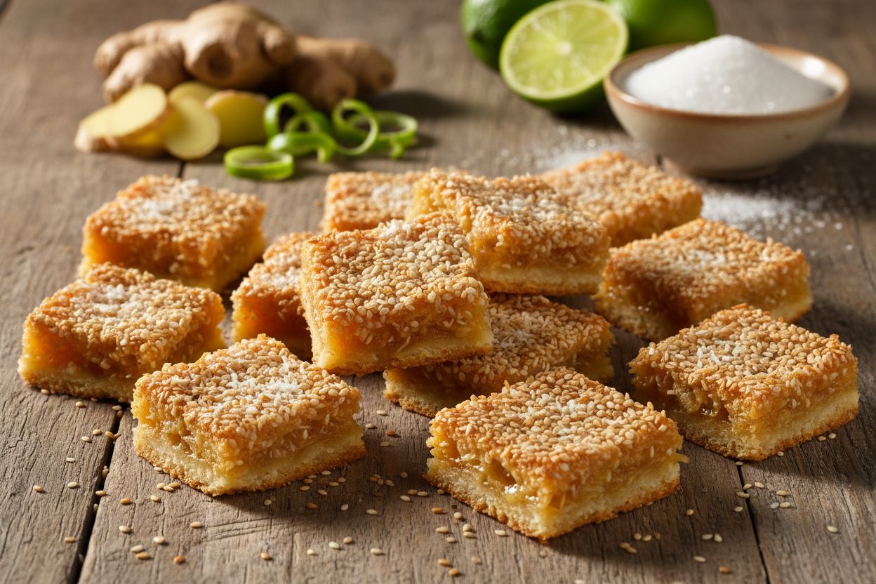 Surinamese Sesame Coconut Squares recipe image