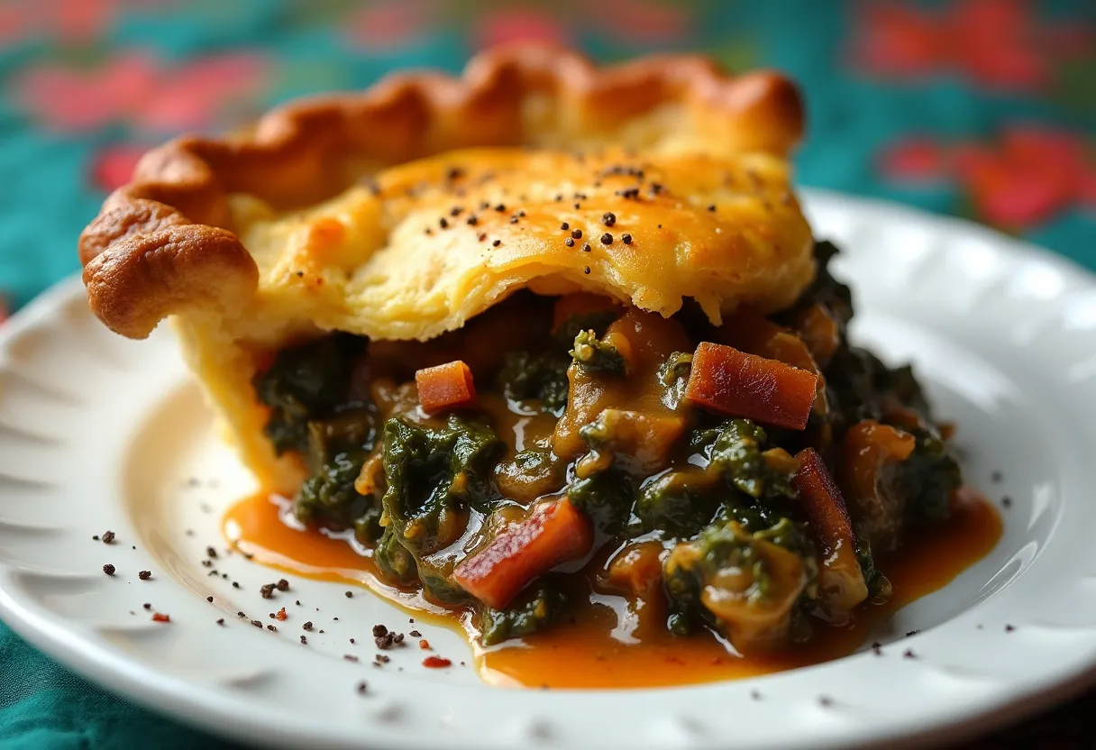 Swampy Collard Gravy Pie