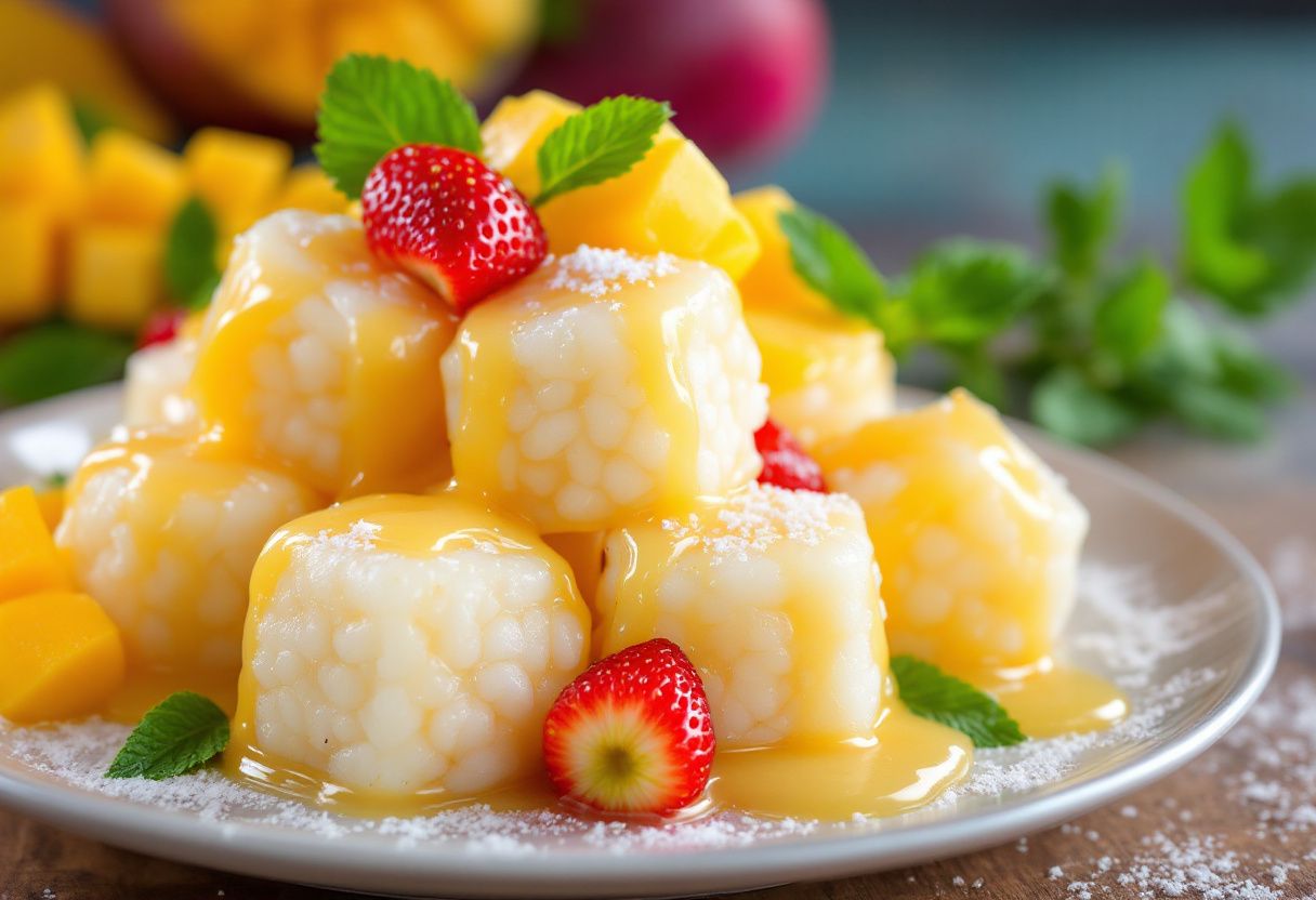 Syrup-Drenched Sticky Rice Bites recipe image