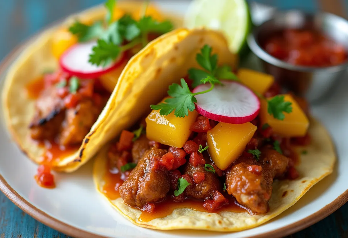 Tacos Al Pastor Flambeado