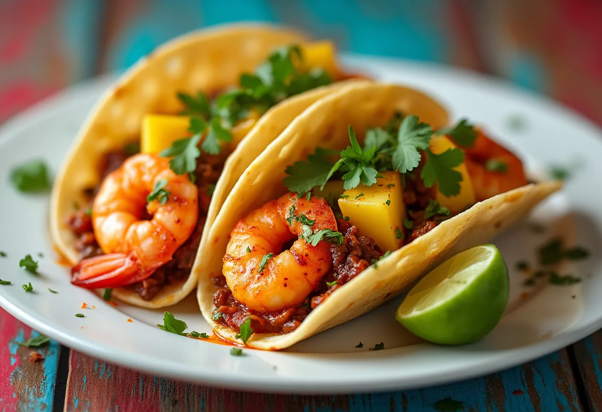 Tacos de Camarón al Pastor recipe image