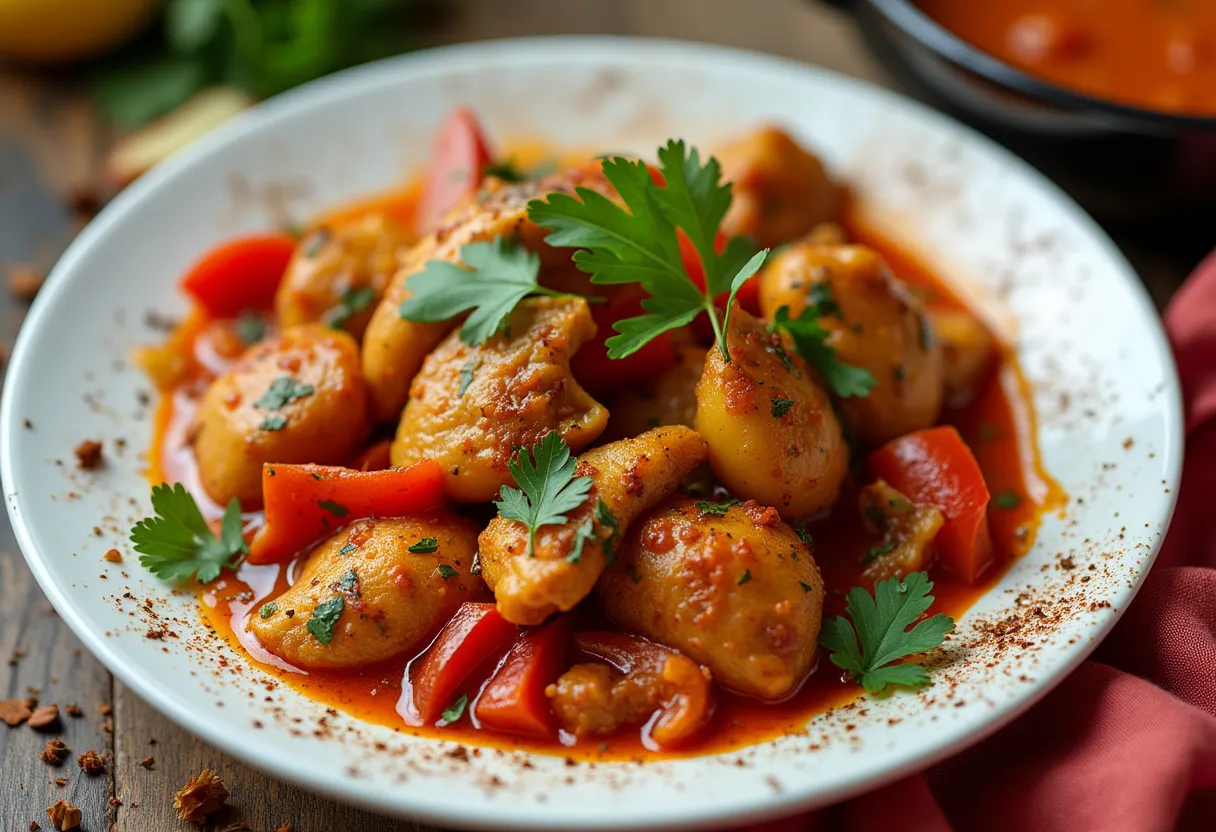Tagine Baida al-Filfil recipe image
