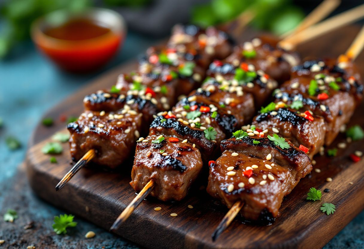 Tamarind Beef Skewers recipe image