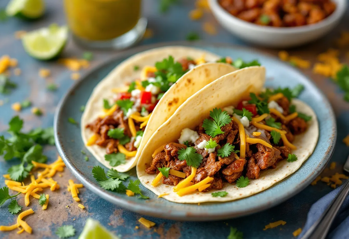 Texan Chili Brisket Tacos recipe image