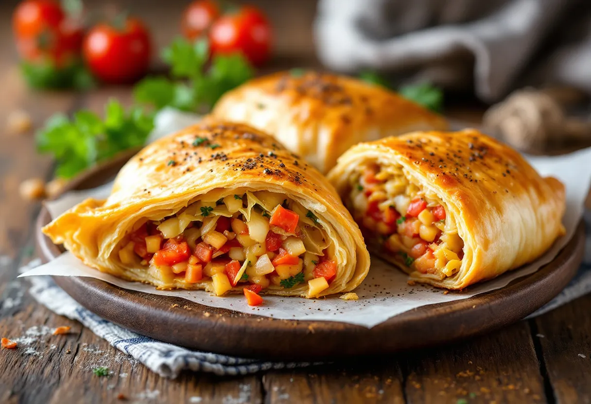 Tomatenkrautstrudel