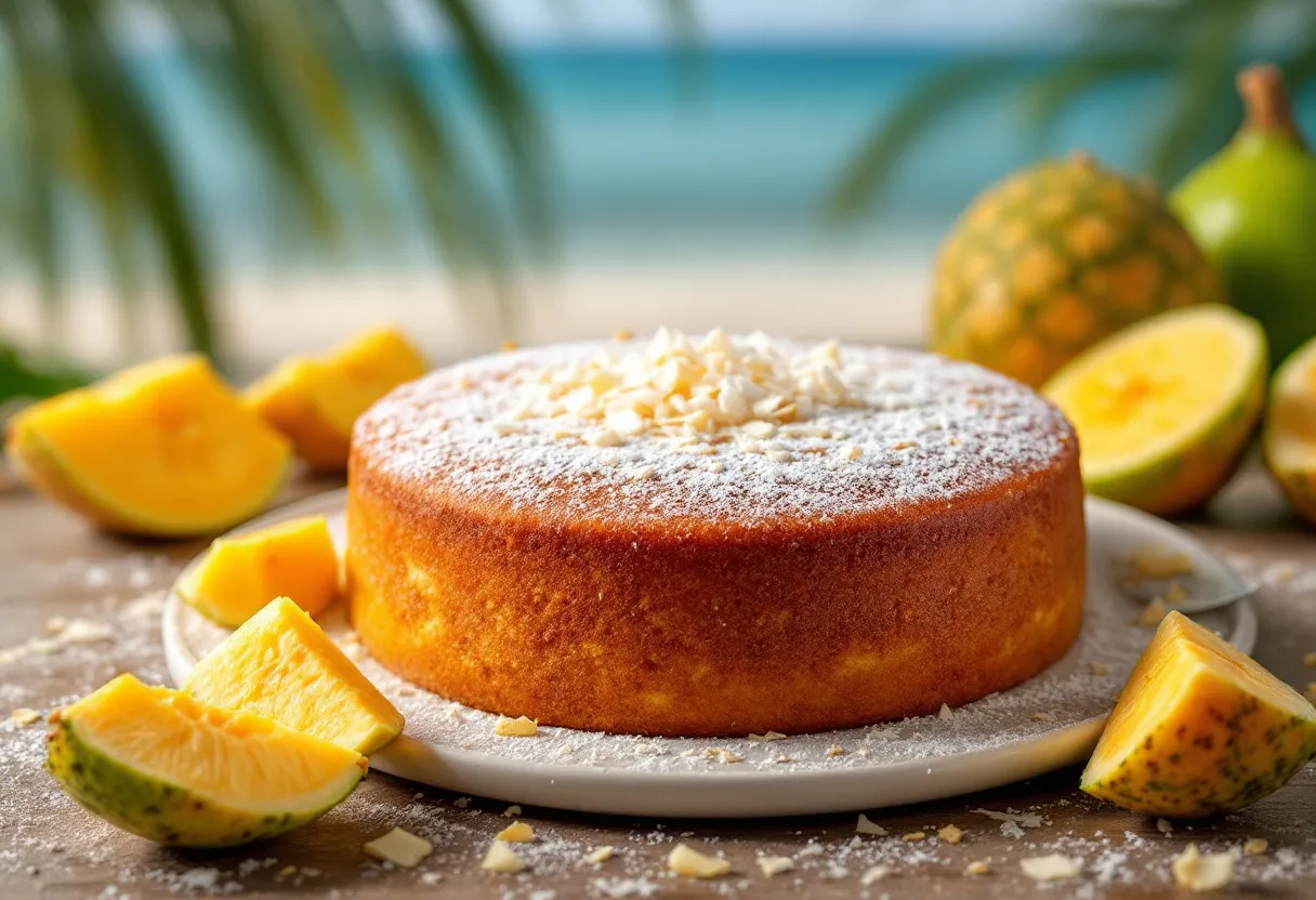 Tropical Breadfruit Cake recipe image