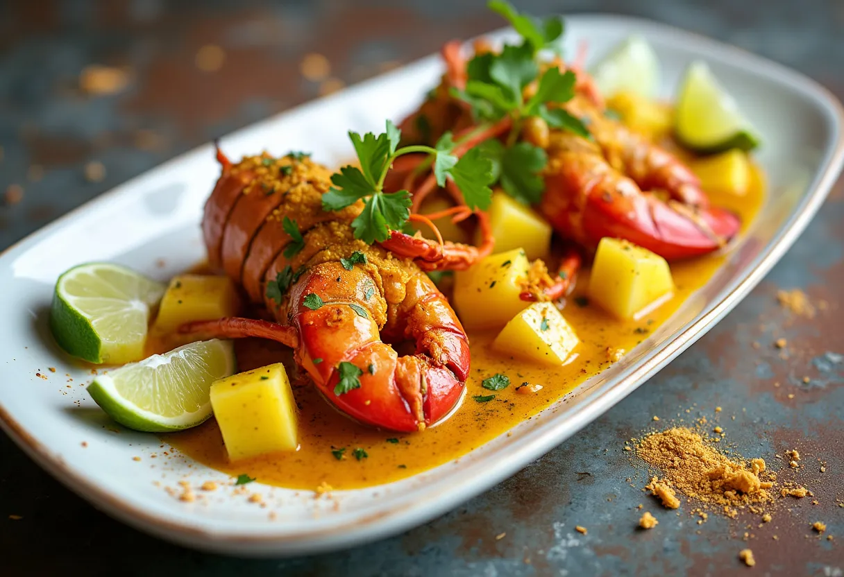 Tropical Curried Lobster