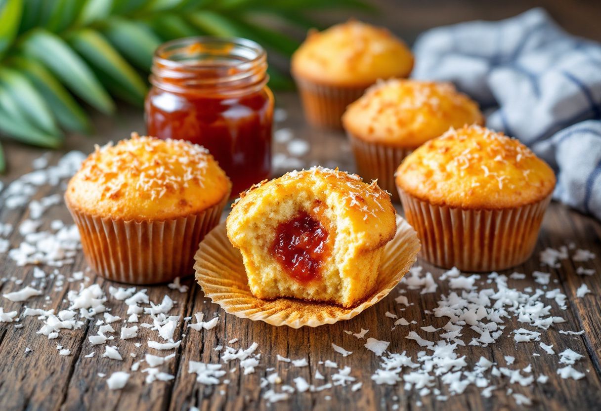 Tropical Jam Muffins recipe image