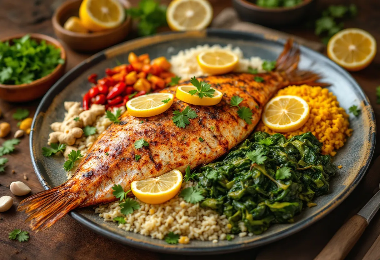 Ugandan Nile Perch Platter recipe image