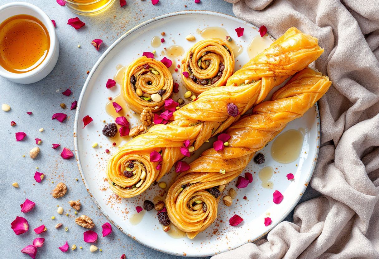 Umm Ali Baklava Twists recipe image