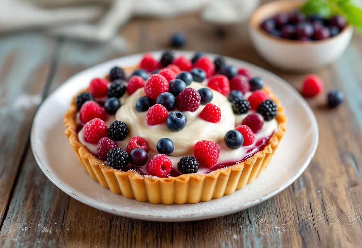 Vanilla Honeyberry Tart