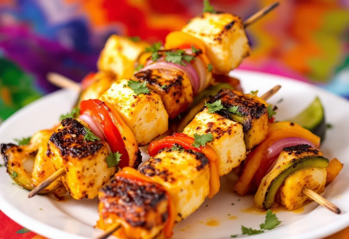 Wasabi Masala Paneer Tikka recipe image