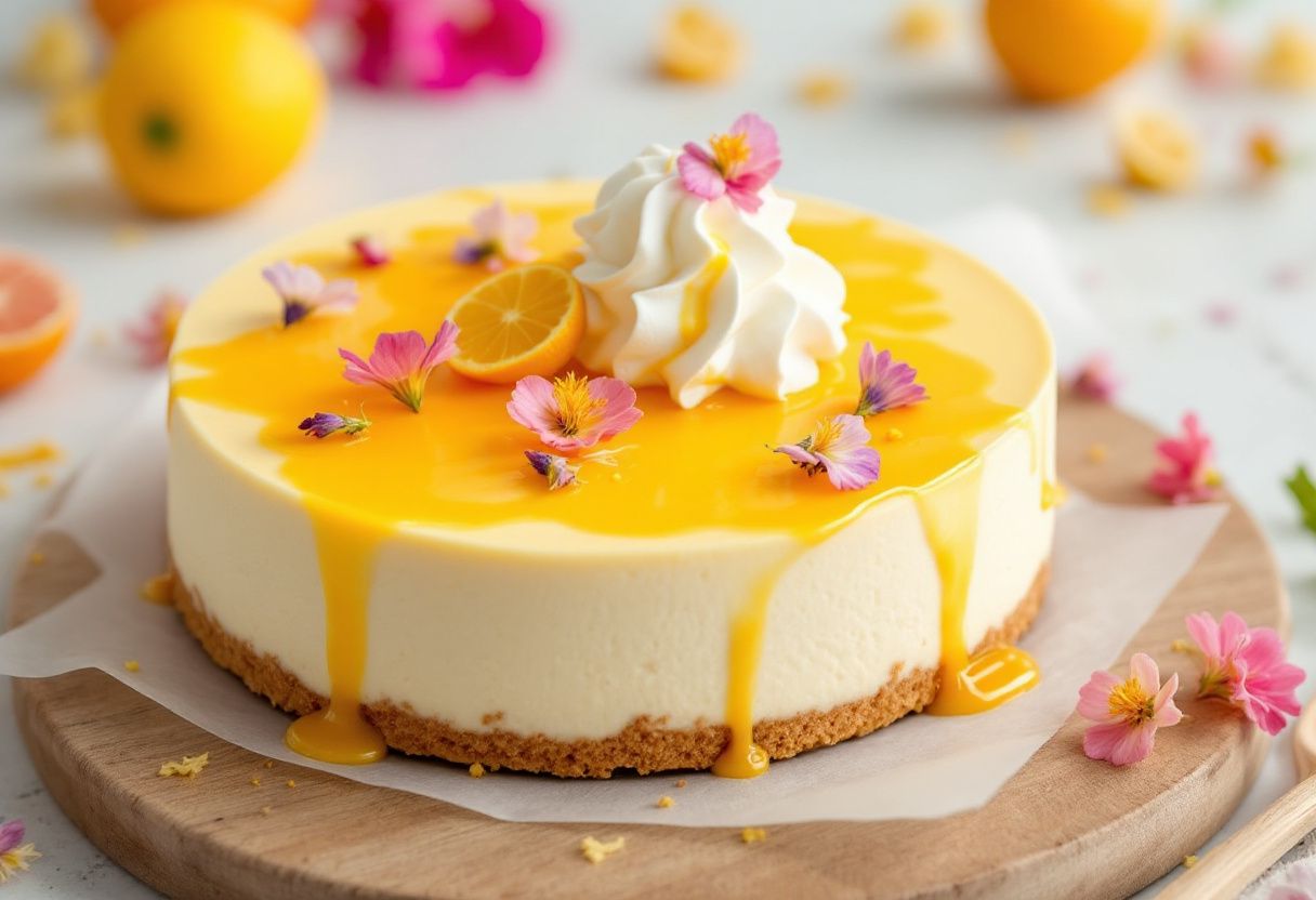 Yuzu Blossom Cheesecake recipe image