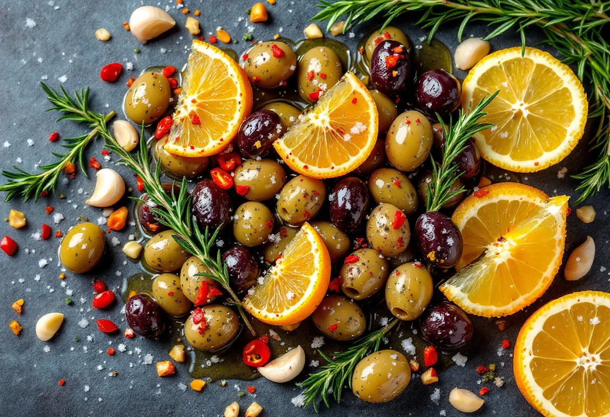 Za'atar Citrus Olives recipe image