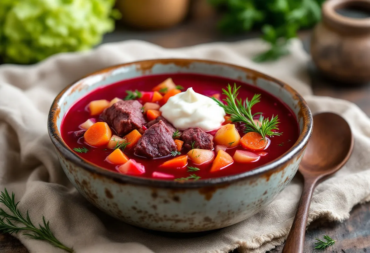 Zarya Borscht recipe image