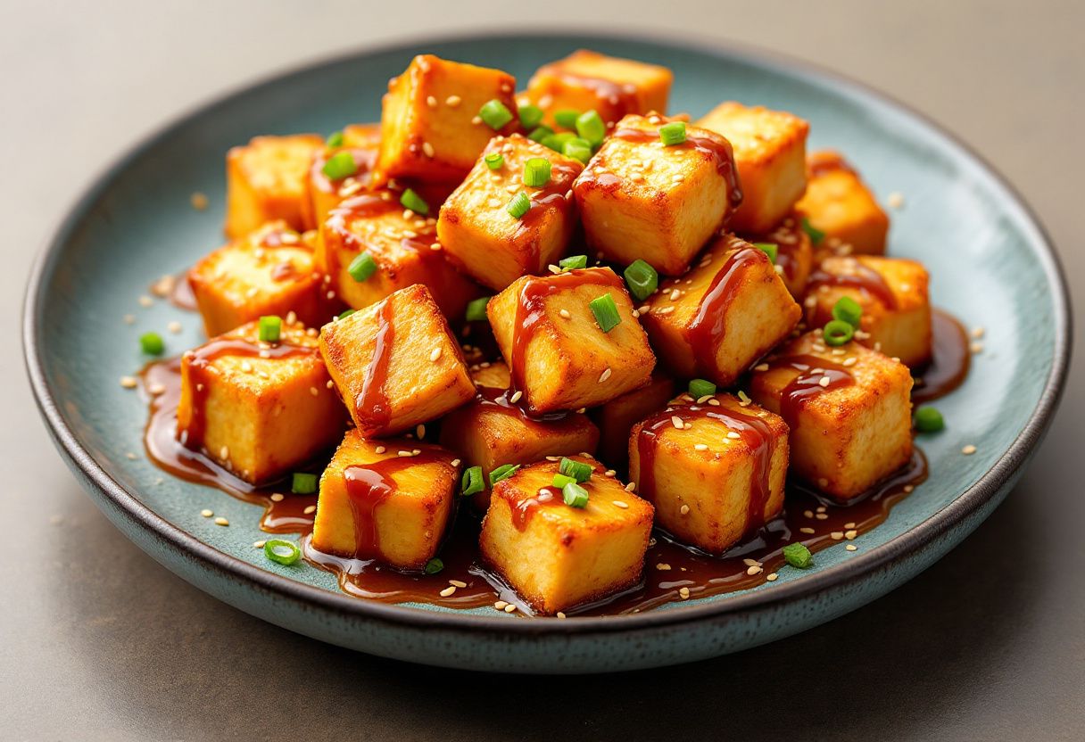 Zhejiang Sesame Tofu Cubes