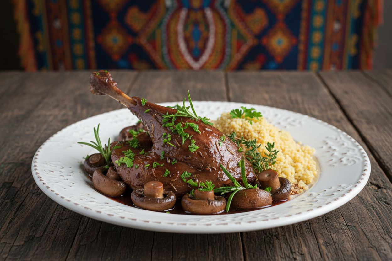 Agadez Guinea Fowl au Vin recipe image