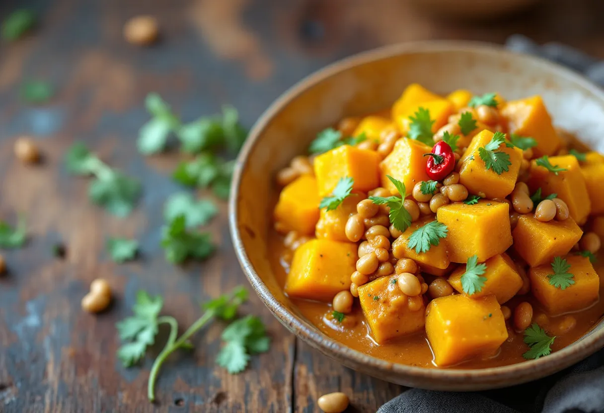 Ibihaza in Groundnut Sauce