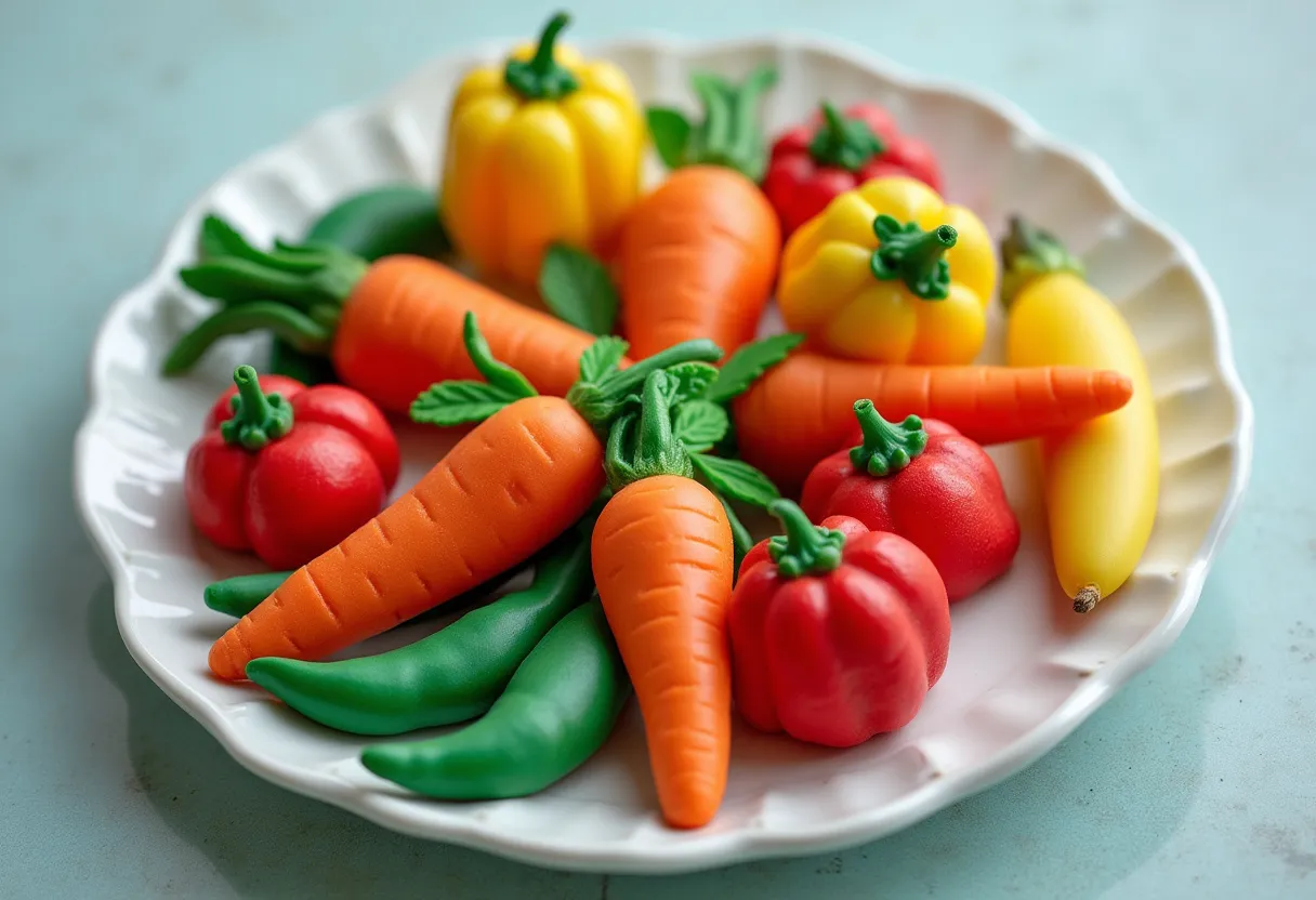 Marzipan Veggies From The Great British Bake Off Tv Show
