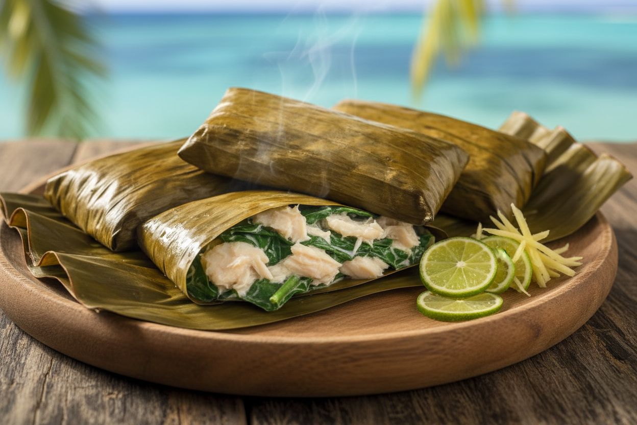 Rock Islands Taro Parcels recipe image